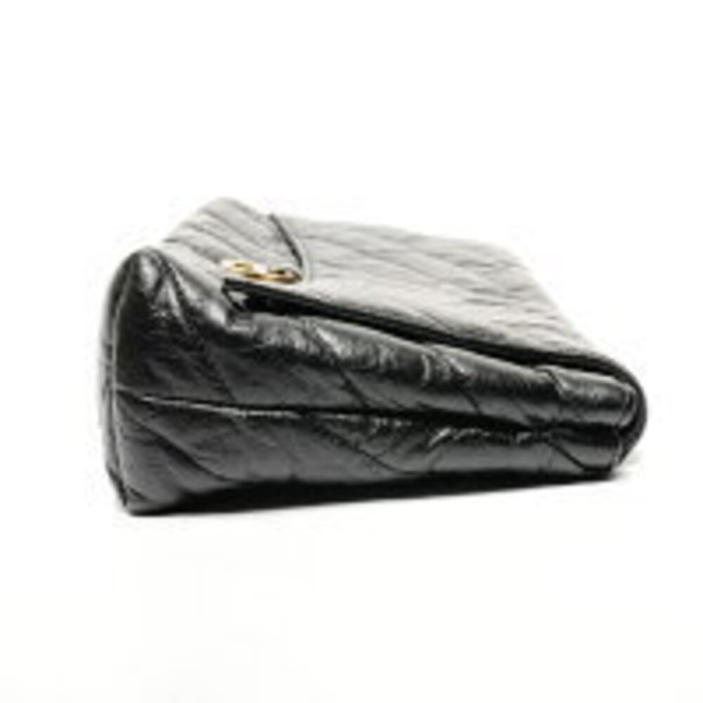 Balenciaga Leather Crushed Clutch Bag Black - Picture 4 of 11